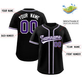 Custom Black Classic Style Authentic Baseball Jersey