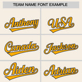 Custom Cream Classic Style Authentic Baseball Jersey