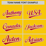 Custom Gold Classic Style Authentic Baseball Jersey