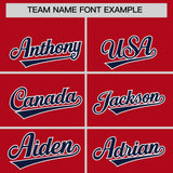 Custom Red Classic Style Authentic Baseball Jersey