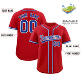 Custom Red Classic Style Authentic Baseball Jersey