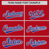 Custom Red Classic Style Authentic Baseball Jersey