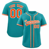 Custom Aqua Classic Style Authentic Baseball Jersey