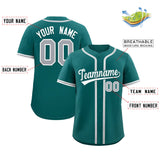 Custom Aqua Classic Style Authentic Baseball Jersey