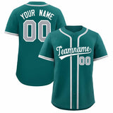 Custom Aqua Classic Style Authentic Baseball Jersey