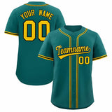 Custom Aqua Classic Style Authentic Baseball Jersey