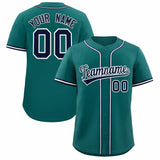Custom Aqua Classic Style Authentic Baseball Jersey