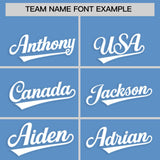 Custom Light Blue Classic Style Authentic Baseball Jersey