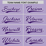 Custom Light Purple Classic Style Authentic Baseball Jersey