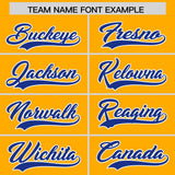 Custom Yellow Classic Style Authentic Baseball Jersey