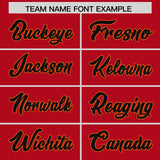 Custom Red Classic Style Authentic Baseball Jersey