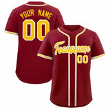Custom Crimson Classic Style Authentic Baseball Jersey