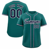 Custom Aqua Classic Style Authentic Baseball Jersey