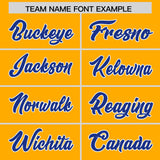 Custom Yellow Classic Style Authentic Baseball Jersey