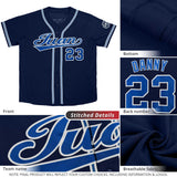 Custom Navy Classic Style Authentic Baseball Jersey