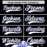 Custom Black Wave Graffiti Pattern Authentic Baseball Jersey