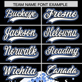 Custom Black Wave Graffiti Pattern Authentic Baseball Jersey