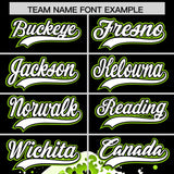 Custom Black Wave Graffiti Pattern Authentic Baseball Jersey
