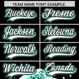 Custom Black Wave Graffiti Pattern Authentic Baseball Jersey