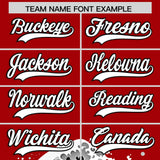 Custom Red Wave Graffiti Pattern Authentic Baseball Jersey