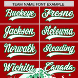 Custom Red Wave Graffiti Pattern Authentic Baseball Jersey