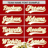 Custom Red Wave Graffiti Pattern Authentic Baseball Jersey