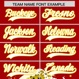 Custom Red Wave Graffiti Pattern Authentic Baseball Jersey