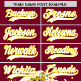 Custom Crimson Wave Graffiti Pattern Authentic Baseball Jersey