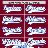 Custom Crimson Wave Graffiti Pattern Authentic Baseball Jersey