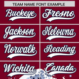 Custom Crimson Wave Graffiti Pattern Authentic Baseball Jersey
