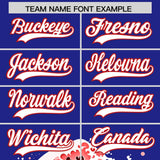 Custom Royal Wave Graffiti Pattern Authentic Baseball Jersey