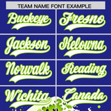 Custom Royal Wave Graffiti Pattern Authentic Baseball Jersey