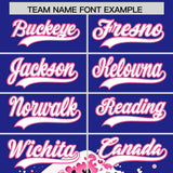 Custom Royal Wave Graffiti Pattern Authentic Baseball Jersey