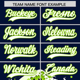 Custom Navy Wave Graffiti Pattern Authentic Baseball Jersey