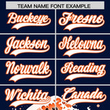 Custom Navy Wave Graffiti Pattern Authentic Baseball Jersey