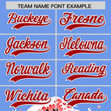Custom Light Blue Wave Graffiti Pattern Authentic Baseball Jersey