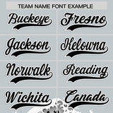 Custom Silver Wave Graffiti Pattern Authentic Baseball Jersey