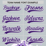 Custom Silver Wave Graffiti Pattern Authentic Baseball Jersey