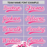 Custom Light Purple Wave Graffiti Pattern Authentic Baseball Jersey