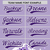 Custom Light Purple Wave Graffiti Pattern Authentic Baseball Jersey
