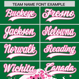 Custom Kelly Green Wave Graffiti Pattern Authentic Baseball Jersey