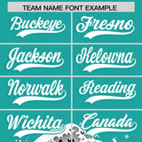 Custom Aqua Wave Graffiti Pattern Authentic Baseball Jersey