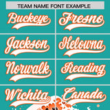 Custom Aqua Wave Graffiti Pattern Authentic Baseball Jersey