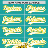 Custom Aqua Wave Graffiti Pattern Authentic Baseball Jersey