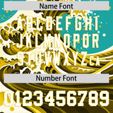 Custom Aqua Wave Graffiti Pattern Authentic Baseball Jersey