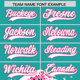 Custom Aqua Wave Graffiti Pattern Authentic Baseball Jersey