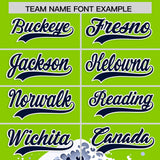 Custom Neon Green Wave Graffiti Pattern Authentic Baseball Jersey