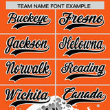 Custom Orange Wave Graffiti Pattern Authentic Baseball Jersey