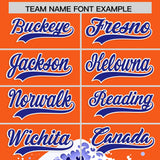 Custom Orange Wave Graffiti Pattern Authentic Baseball Jersey