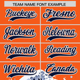 Custom Orange Wave Graffiti Pattern Authentic Baseball Jersey